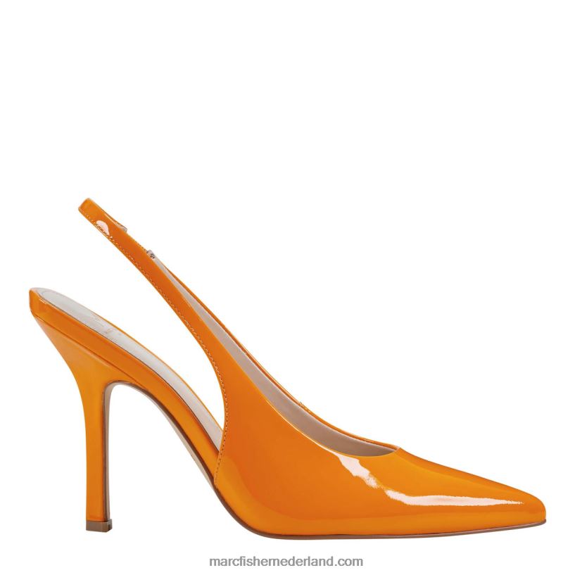 vrouwen Marc Fisher emalyn slingback pump neon oranje patent 2T068T666