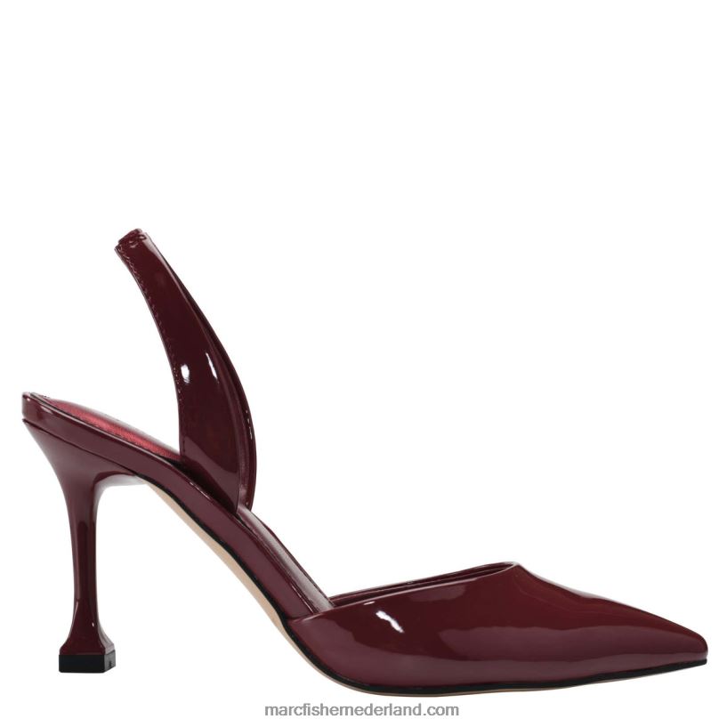 vrouwen Marc Fisher hadya slingback pump donkerrood patent 2T068T680
