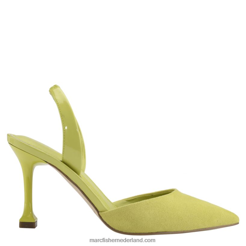 vrouwen Marc Fisher hadya slingback pump geel suède 2T068T669