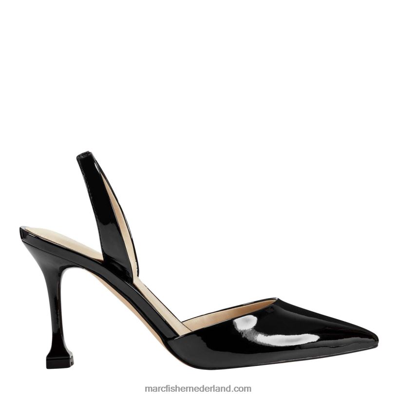 vrouwen Marc Fisher hadya slingback pump zwart patent 2T068T625