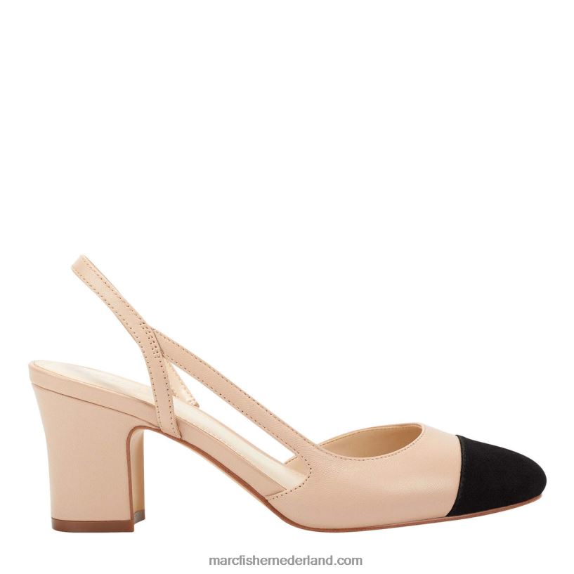 vrouwen Marc Fisher laynie pumps met blokhak natuurlijk 2T068T332