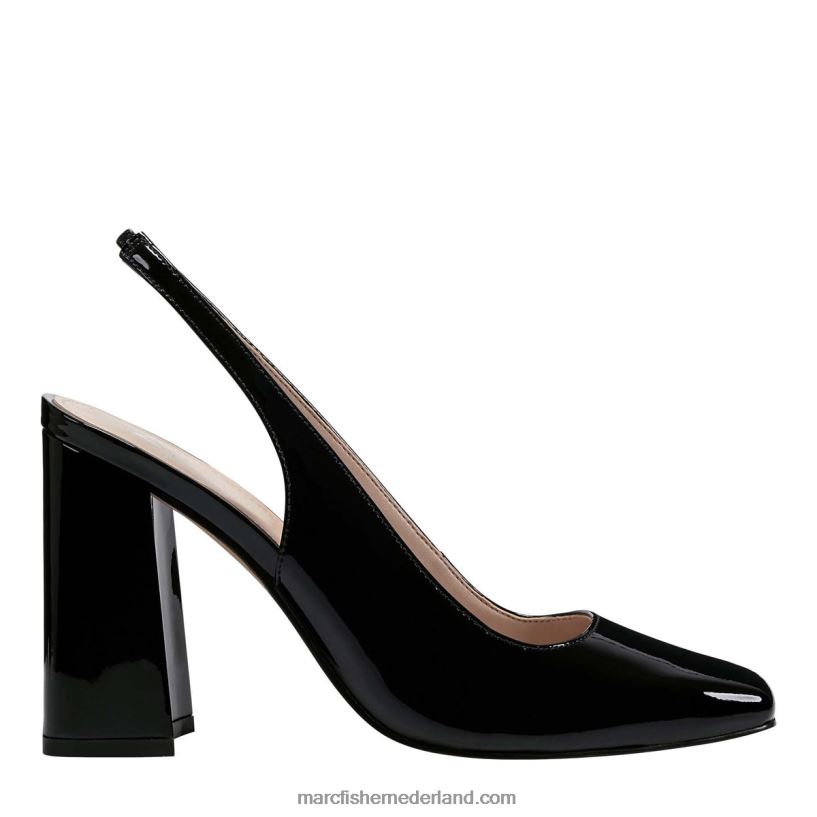 vrouwen Marc Fisher onna slingback hiel zwart patent 2T068T383