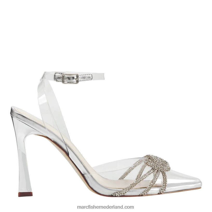 vrouwen Marc Fisher samira enkel wrap pomp zilver/helder kristal 2T068T674