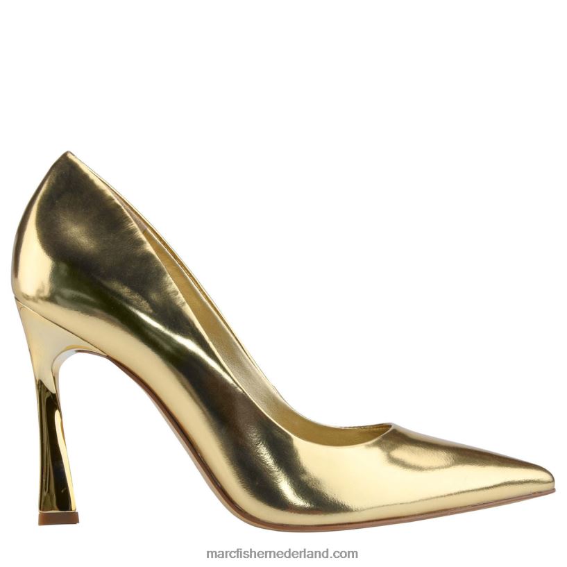 vrouwen Marc Fisher sassie pumps met hak goud leer 2T068T691