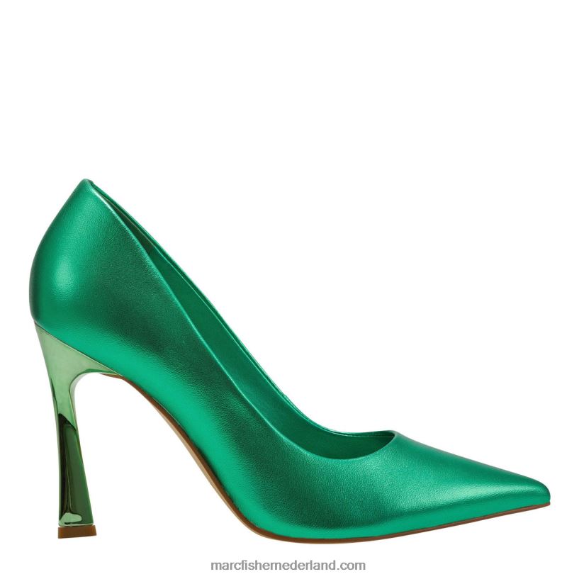 vrouwen Marc Fisher sassie pumps met hak groen leer 2T068T675