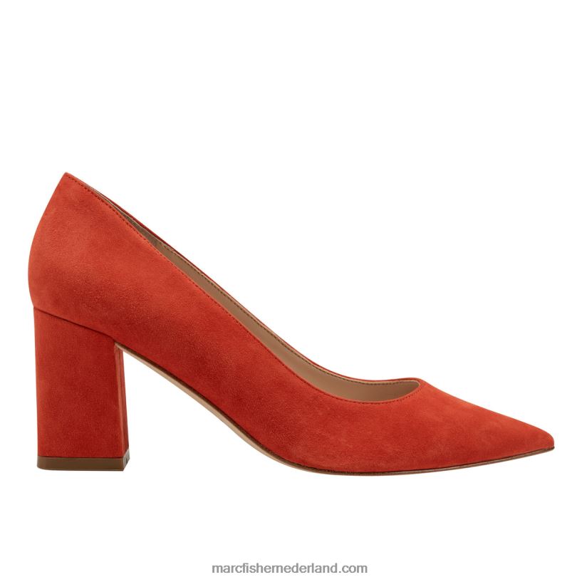 vrouwen Marc Fisher zala pumps met puntige neus en blokhak oranje 2T068T630