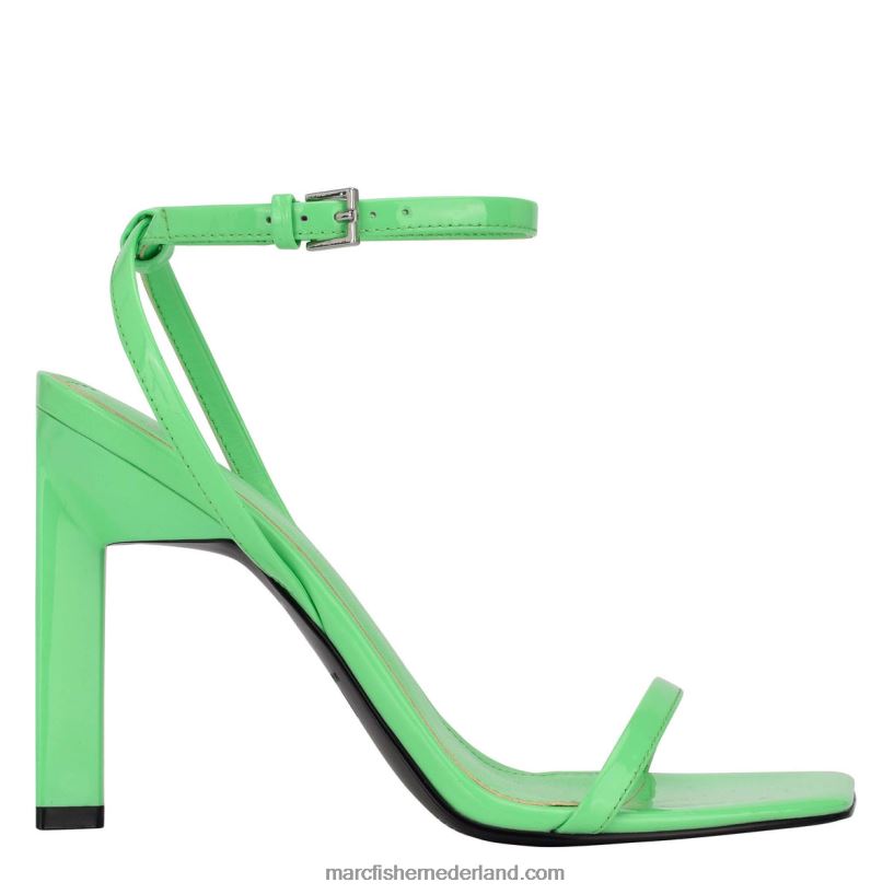 vrouwen Marc Fisher Arthur sandaal met bandjes en hakken groen leer 2T068T415