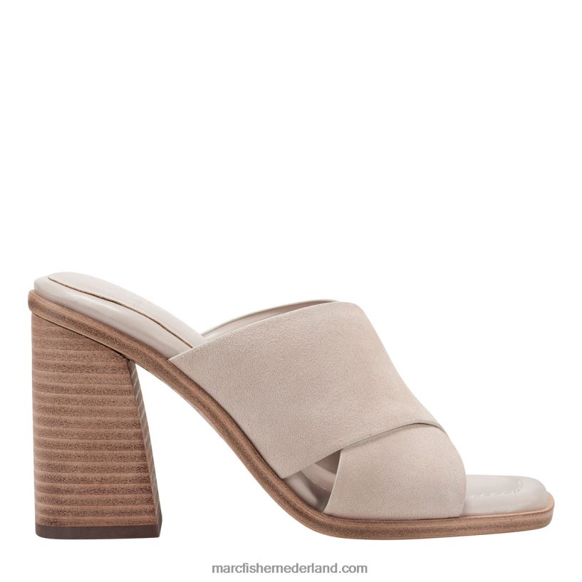 vrouwen Marc Fisher Barli sandaal met hak natuurlijk suède 2T068T472