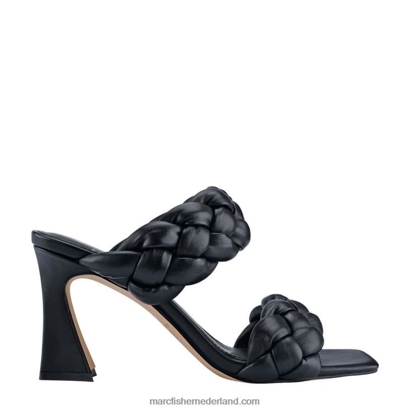 vrouwen Marc Fisher Hammy hak sandaal zwart leer 2T068T530
