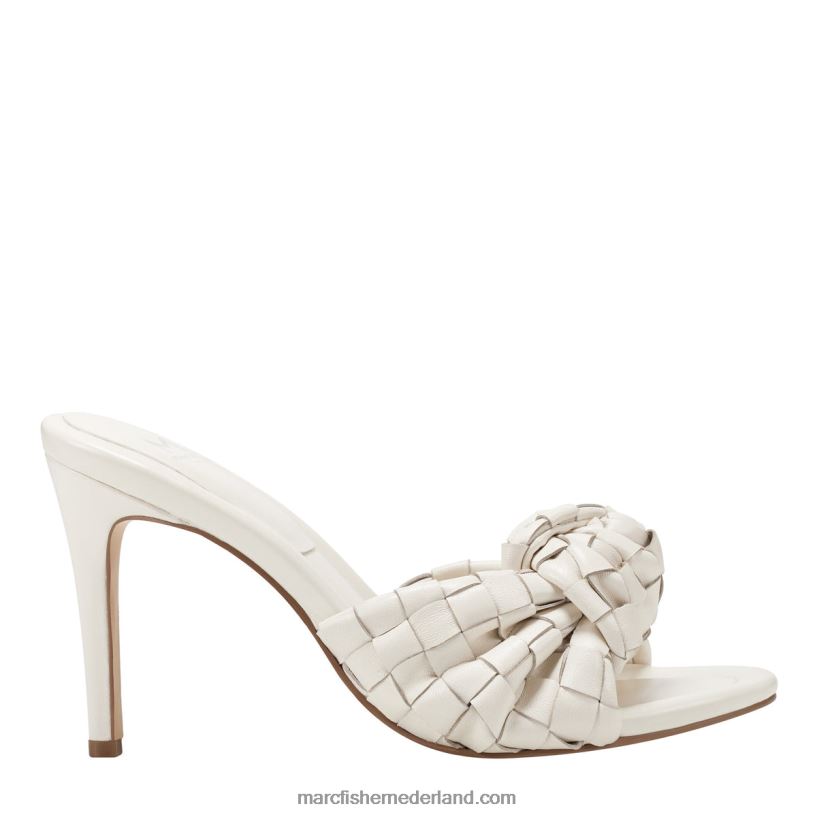 vrouwen Marc Fisher Janna sandaal met hak nieuw creme leer 2T068T468