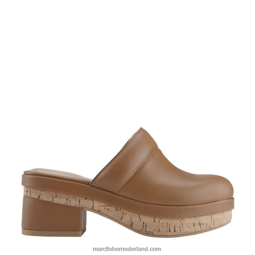 vrouwen Marc Fisher beckett klomp bruin leer 2T068T540
