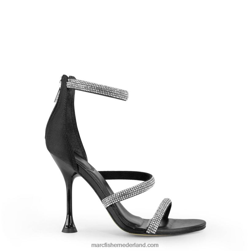 vrouwen Marc Fisher carita sandaal met enkelbandje en hak zwart 2T068T406