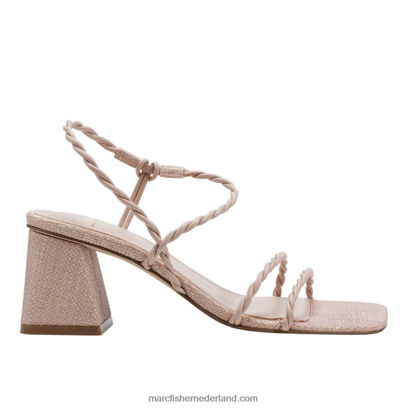 vrouwen Marc Fisher carys sandaal met blokhak lichtroze 2T068T361