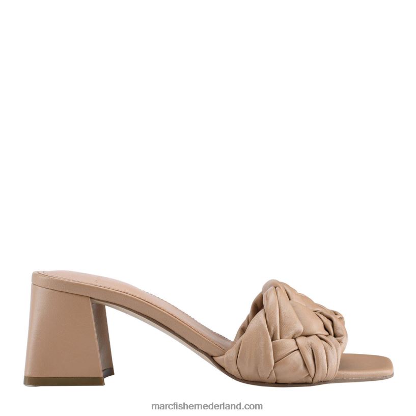 vrouwen Marc Fisher cerita slip-on sandaal met blokhak echt leer 2T068T516