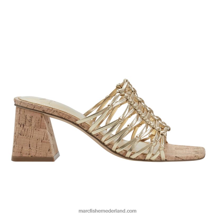 vrouwen Marc Fisher colica blokhak sandaal goud 2T068T455