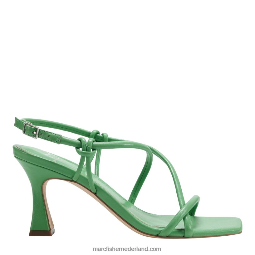vrouwen Marc Fisher dayne sandaal met slingback hak groen leer 2T068T381