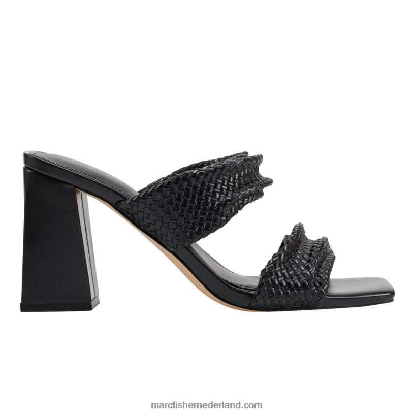 vrouwen Marc Fisher eloria getailleerde geklede sandalen zwart 2T068T367