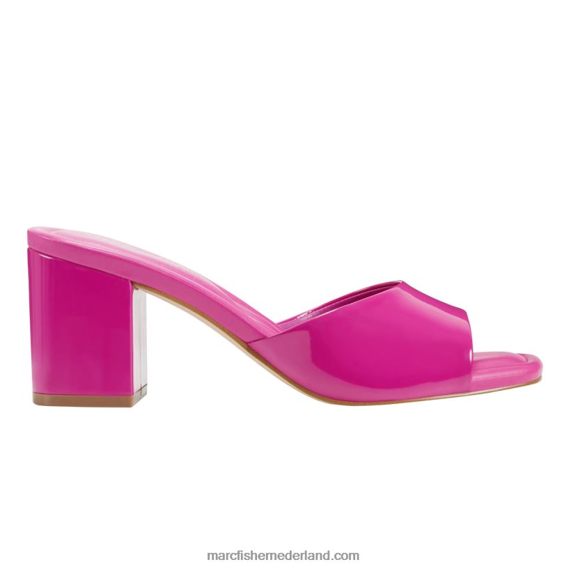 vrouwen Marc Fisher fynn sandaal met blokhak donker roze 2T068T471