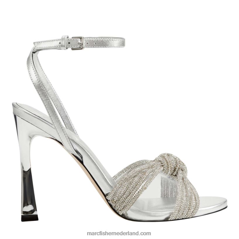 vrouwen Marc Fisher sandaal met canellie hak zilver kristal 2T068T396