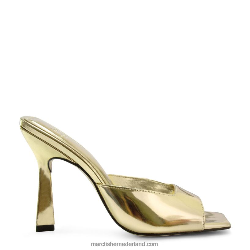 vrouwen Marc Fisher sandaal met hak van baber goud iriserend 2T068T511